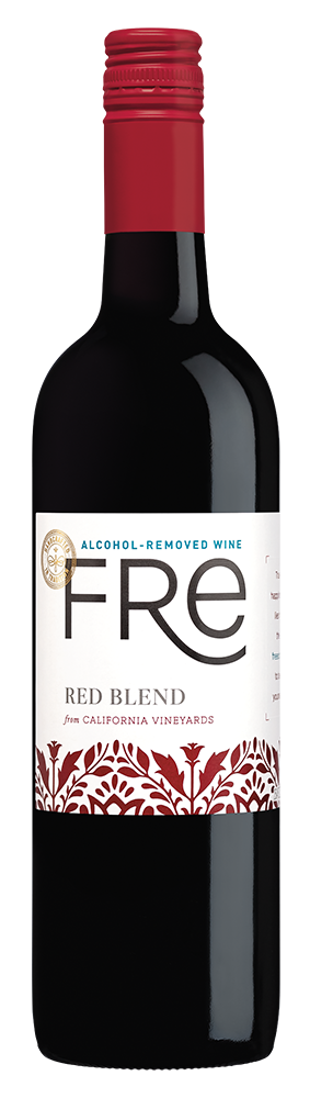 A bottle of Fre Red Blend non-alcoholic red wine