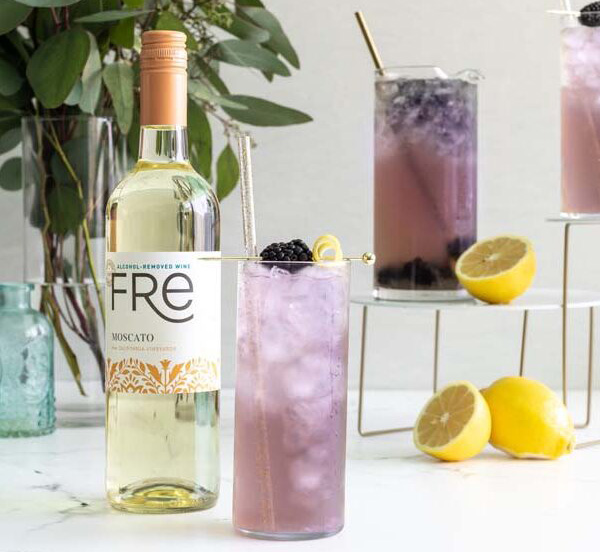 FRE Alcohol-Removed Moscato Blackberry Lemonade mocktail
