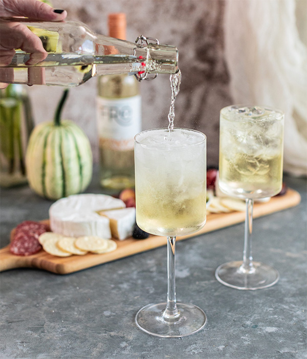 color image of 2 refreshing mocktails with ice